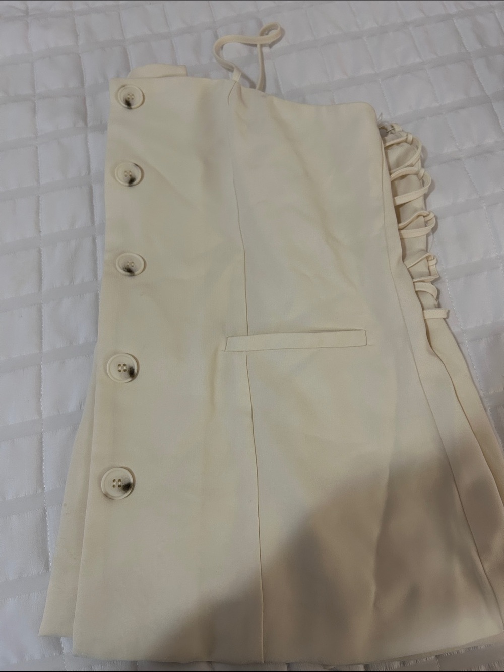 Chocolate Cream Button-Front Spaghetti Strap Camisole - Picture 3 of 4